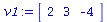 array( 1 .. 3, [( 1 ) = 2, ( 2 ) = 3, ( 3 ) = -4 ] )