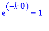 exp(-k*0) = 1