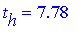 t[h] = 7.78