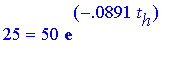 25 = 50*exp(-.891e-1*t[h])
