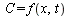 C = f(x, t)
