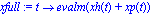 xfull := proc (t) options operator, arrow; evalm(xh(t)+xp(t)) end proc