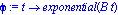 phi := proc (t) options operator, arrow; exponential(B*t) end proc