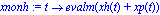 xnonh := proc (t) options operator, arrow; evalm(xh(t)+xp(t)) end proc